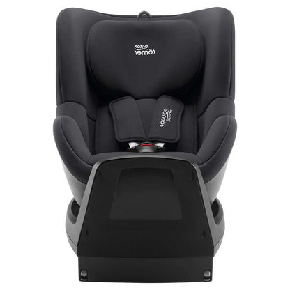 BRITAX RÖMER Rotating car seat DUALFIX Plus, 360 Degree, incl. Newborn Insert and ISOFIX, from 40-105 cm (i-Size), Birth - 4 Years, Midnight Grey