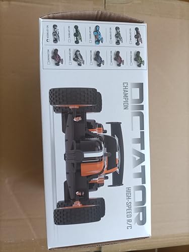 Tecnock Remote Control Cars for Kids, 1:18 Scale RC Racing Cars with LED, 2.4GHz All Terrain RC Car with 2 Rechargeable Batteries for 50 Min Play, Indoor Outdoor Toys Gifts for Boys and Girls