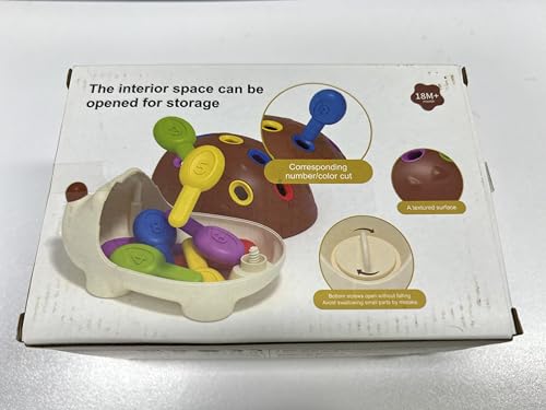 BelleStyle Baby Sensory Montessori Toys for 18 Months, Hedgehog Fine Motor Skills Toys Sorting Game Development Activity Toys Educational Learning Travel Toys for Toddlers Boys Girls 2 3 Years Old