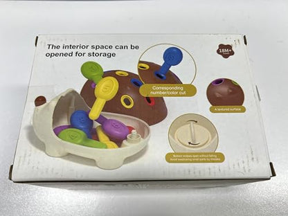 BelleStyle Baby Sensory Montessori Toys for 18 Months, Hedgehog Fine Motor Skills Toys Sorting Game Development Activity Toys Educational Learning Travel Toys for Toddlers Boys Girls 2 3 Years Old