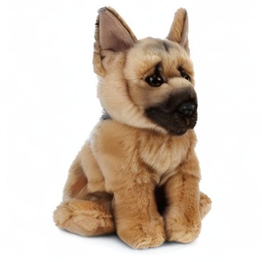Living Nature German Shepherd Soft Toy | Fluffy Dog Animal | Soft Toy Gift for Kids | 21 cm