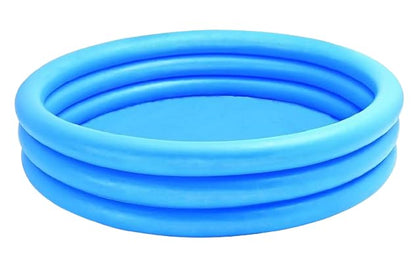 YSAMAX 3 Ring Blue Crystal Paddling Pool, Swimming Pool Kids Garden Fun, Swimming Pool, Summer Fun, Water Fun, Long-Lasting, Durable, 58" x 13", Blue
