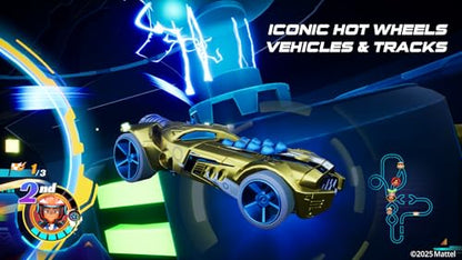 Hot Wheels Let’s Race: Ultimate Speed Nintendo Switch game cartridge and cover art with colorful racing car illustrations.