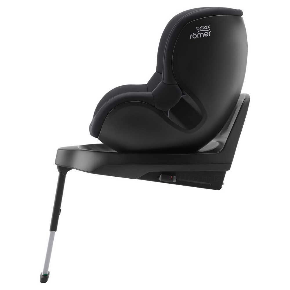 BRITAX RÖMER Rotating car seat DUALFIX Plus, 360 Degree, incl. Newborn Insert and ISOFIX, from 40-105 cm (i-Size), Birth - 4 Years, Midnight Grey