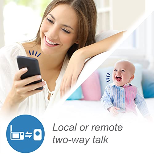 VTech RM7764-2HD baby monitor with two cameras, 7-inch HD display, night vision, pan-tilt, zoom, and two-way audio.