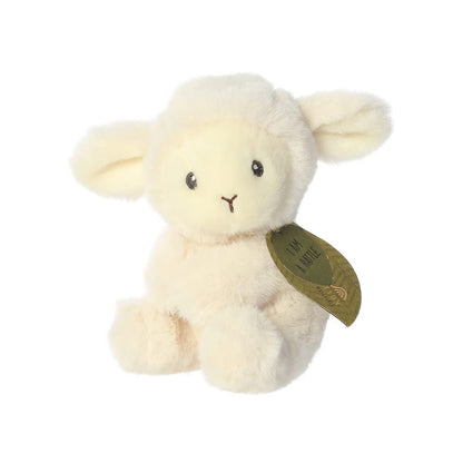 Aurora, 23367, ebba Baby Eco Laurin Lamb Rattle, 6In, Recycled Soft Toy, White