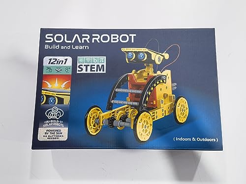 OMWay STEM 12-in-1 Solar Robot Toys, Science Kits for Kids Age 8, Building Experiment Engineering Robotics for 9 10 11 12 13 14 Year Old Boys Girls Teens