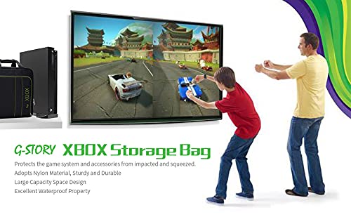 G-STORY hard carrying case for Xbox Series S with storage space and included controller skin, designed for travel and protection.