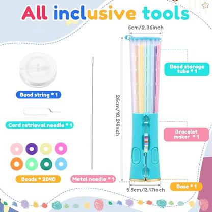 Quick Click Bracelet Maker Kit , Craft Kits for Kids, Jewellery Making Kit with Cool Bracelet Making Machine, Fun DIY Jewelry Set for Girl Teen Develop Hand On Skill Imagination and Social Skill