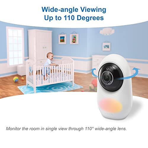 VTech RM2751 2.8-inch Wi-Fi HD baby monitor displaying live video feed with remote access functionality.