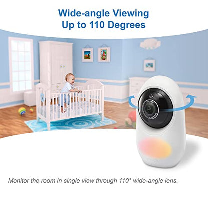 VTech RM2751 2.8-inch Wi-Fi HD baby monitor displaying live video feed with remote access functionality.