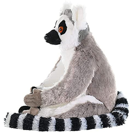 Wild Republic Ring Tailed Lemur Plush Soft Toy, Cuddlekins Cuddly Toys, Gifts for Kids 30 cm
