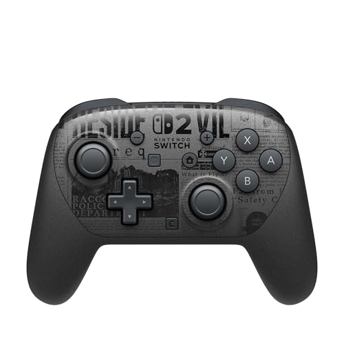 Nintendo Switch 2 Pro Controller featuring Resident Evil Requiem Edition design, with ergonomic buttons and textured grips.