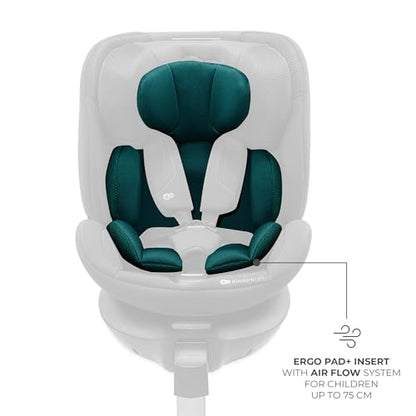 Kinderkraft XRIDER2 Infant Car Seat with Base, Isofix, I-Size 40-125 Cm, from Birh to 7 Years, Reclining, 360 Degree, Safety Systems, Travel Comfort, Green