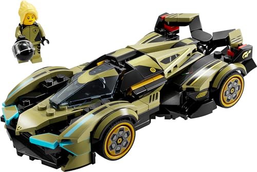LEGO Speed Champions Lamborghini V12 Vision GT model set featuring a detailed buildable supercar toy for kids.