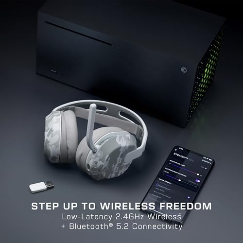 Turtle Beach Stealth 500 Arctic Camo Xbox Wireless Gaming Headset with microphone and up to 40-hour battery life.