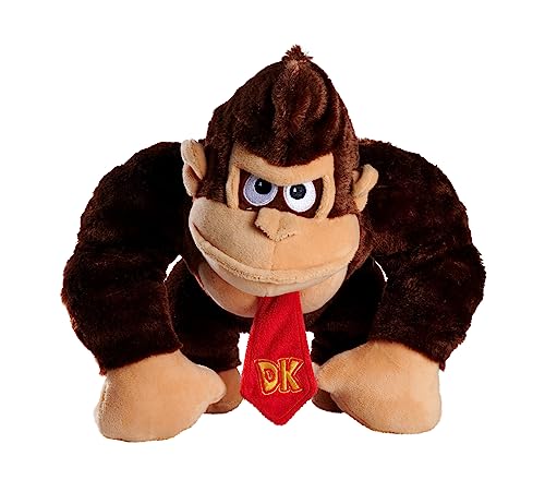 Simba official Nintendo Super Mario Donkey Kong plush toy, 30cm soft stuffed animal for kids and fans.