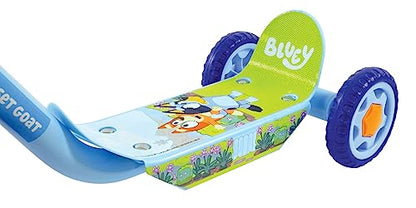 Bluey 3-Wheel Tri Scooter for Kids | Deluxe Edition Officially Licensed with Exciting Decals | Sturdy Steel Frame Puncture-Proof Tyres | Adjustable Handlebar Height | Age 3+ Years