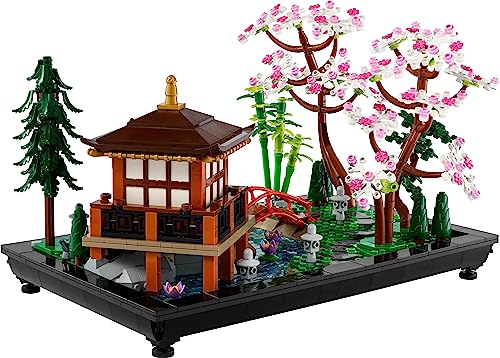 LEGO 10315 Icons Tranquil Garden, Botanical Zen Garden Kit for Adults with Lotus Flowers, Customisable Desk Decoration, Inspired by Japanese Traditions, Mindful Gardening Gift for Women, Men