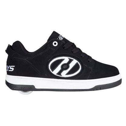 Heelys HEELYS Voyager tennis shoe for big kids, black and white, size 7, with stylish design and sporty look.
