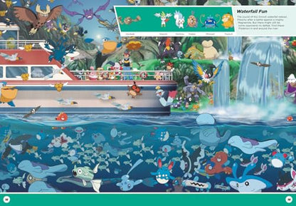 "Pokémon Where’s Pikachu? search and find book by Farshore featuring colorful illustrations of Pikachu and friends."