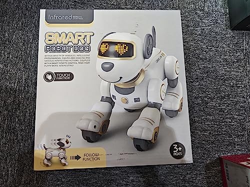 VATOS Remote Control Robot Dog Toy for Kids - Interactive Touch & Follow 17 Functions Robic Dogs, Programmable Smart Walking Intelligent Dancing RC Robot Puppy Toys 3-12 Birthday Gifts (Gold)