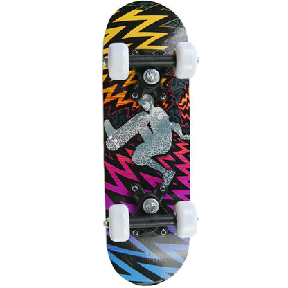 Unibos Kids Childrens Beginner Assorted Design Mini Skateboard Assorted