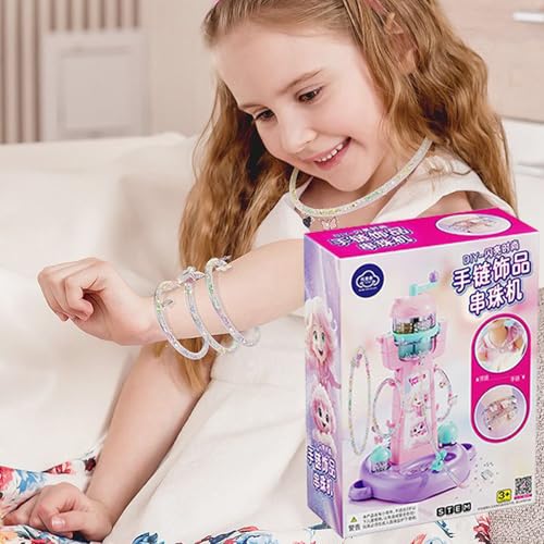Bracelet Maker Kit - Bead Jewelry Making Kit,Machine Jewelry Toy Handmade Crafts for Kids Girl 3 Years Old + Birthday Teen Christmas Stocking Stuffers Children