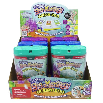 The Original Sea Monkeys - Ocean Zoo - Grow Your Own Pets Science Kit- Includes Eggs, Food, and Water Purifier, Color May Vary