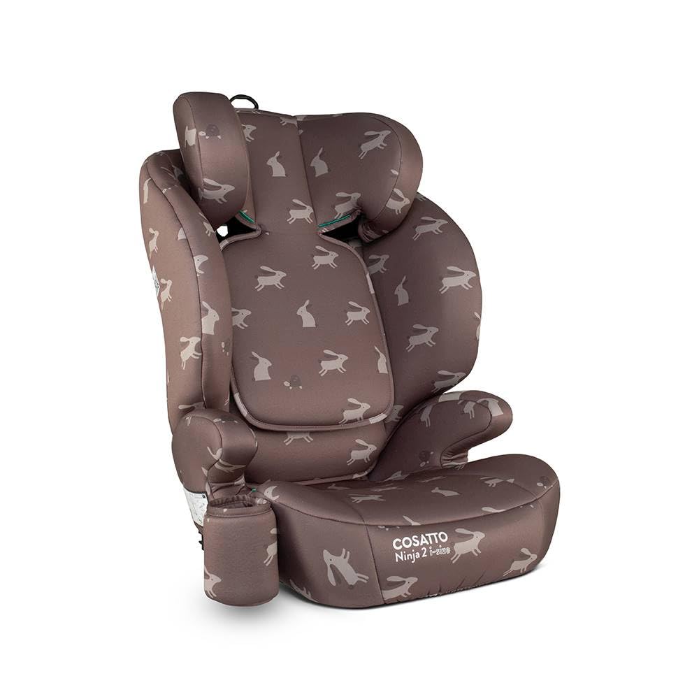 Cosatto Ninja 2 iSize high back booster car seat with 10-position headrest and easy ISOFIX installation for children 4 to 12 years.