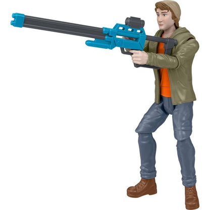 Jurassic World Chaos Theory Ben Escape Pack, 3.75-inch Action Figure Set with Dinosaurs and Blaster, Netflix Series