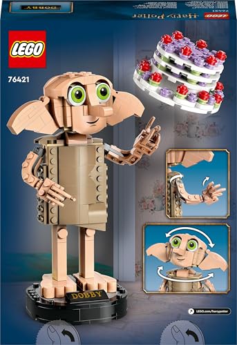 LEGO Harry Potter Dobby the House-Elf Building Toy Set, Movable Wizarding World Character Figure, Kids' Bedroom Decoration, Gift for 8 Plus Year Old Girls, Boys, Teens and Fans 76421