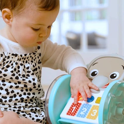 Baby Einstein Chase & Tap Earl crawling baby toy with mirror and music for babies 6 months and up, colorful and interactive for early development.