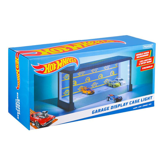 Hot Wheels Garage & Display Light - Officially Licensed Mattel Merchandise, Light Up Case Holds 7 Cars, Customisable Background, Gift for Collectors | Paladone