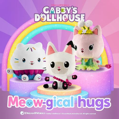 BIOSYNEX - Gabby's Dollhouse Heatable Plushies – Microwave Warm Cuddle Toy with Removable Clay Bead Pouch - Gentle and Comforting Warmth - Machine Washable and Safe from Birth (Cakey)