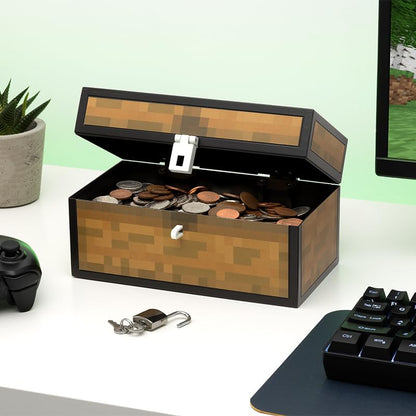Minecraft Officially Licensed Chest Money Box, Gaming Room Decor and Merchandise for Boys and Girls, Piggybank Gift Accessory for Playroom and Bedroom | Paladone