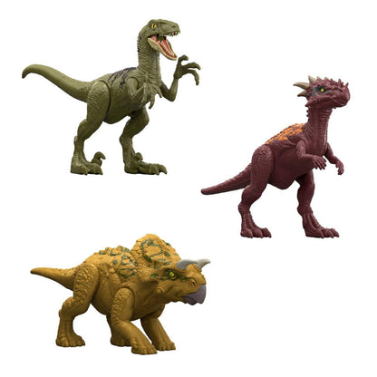 Mattel Jurassic World Dino Reveal Dinosaur Toys, Unpack Surprise & Warm Water Uncovers Full Decoration, 5 to 7 Inches, Species Vary, JDC52