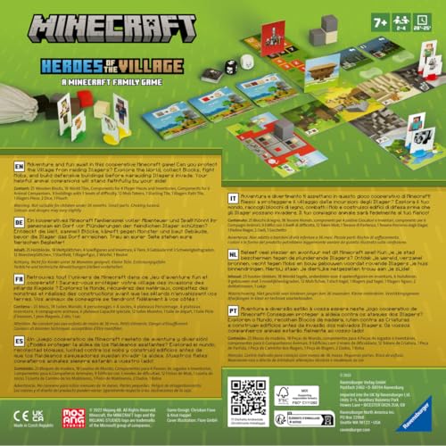 Ravensburger Minecraft Heroes of the Village Board Game for Kids Age 6 Years Up - 2 to 4 Players for Boys and Girls