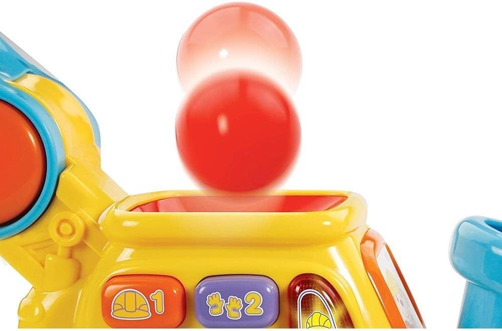 VTech POP and Drop Digger, Educational Push Along Digger for Toddler, Toy Gift for 12 Months to 2 3 Years Boys and Girls. English Version