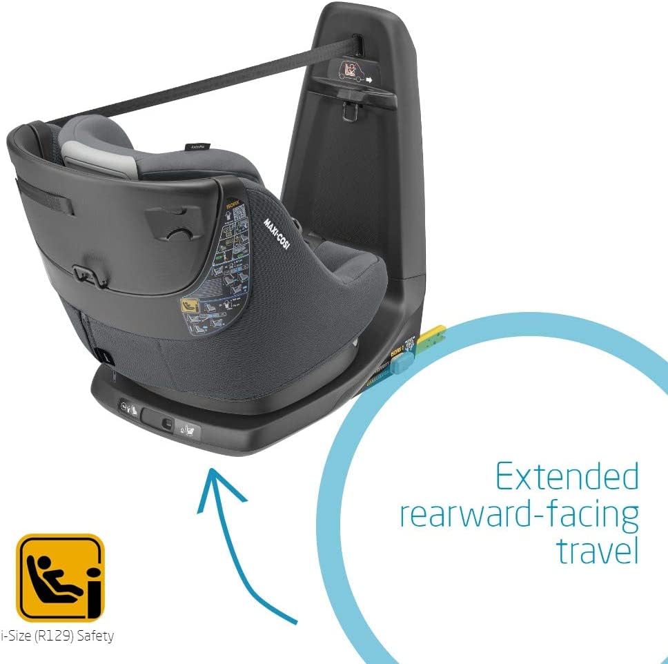 Maxi-Cosi AxissFix i-Size Toddler Car Seat, 360 Swivel Car Seat, 4 months - 4 years, 61 - 105 cm, Authentic Graphite