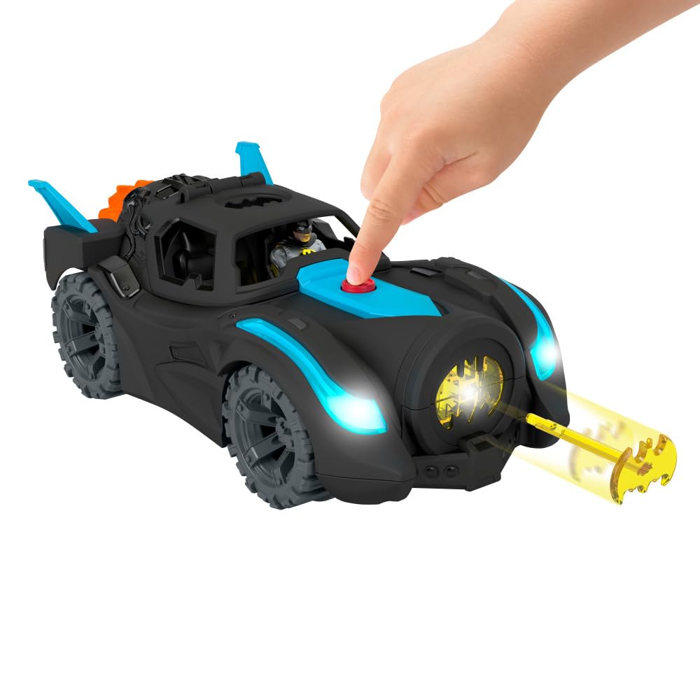 Fisher-Price Imaginext DC Super Friends Batmobile with lights and sounds, Batman toys for preschool play ages 3 years and up, HGX96