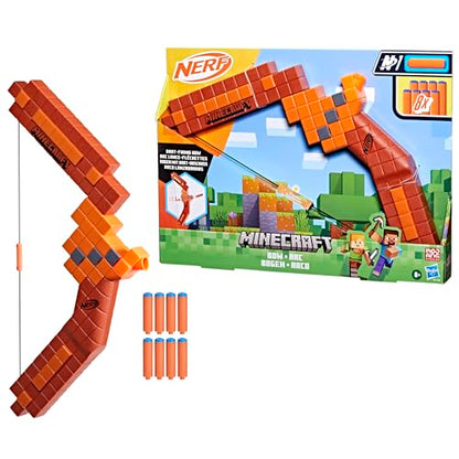 Nerf Minecraft Bow Dart Blaster, 8 Nerf N1 Darts