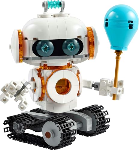 LEGO Creator 3in1 Space Robot building set, transforms into a dog figure or rocket, colorful bricks for kids 8+.
