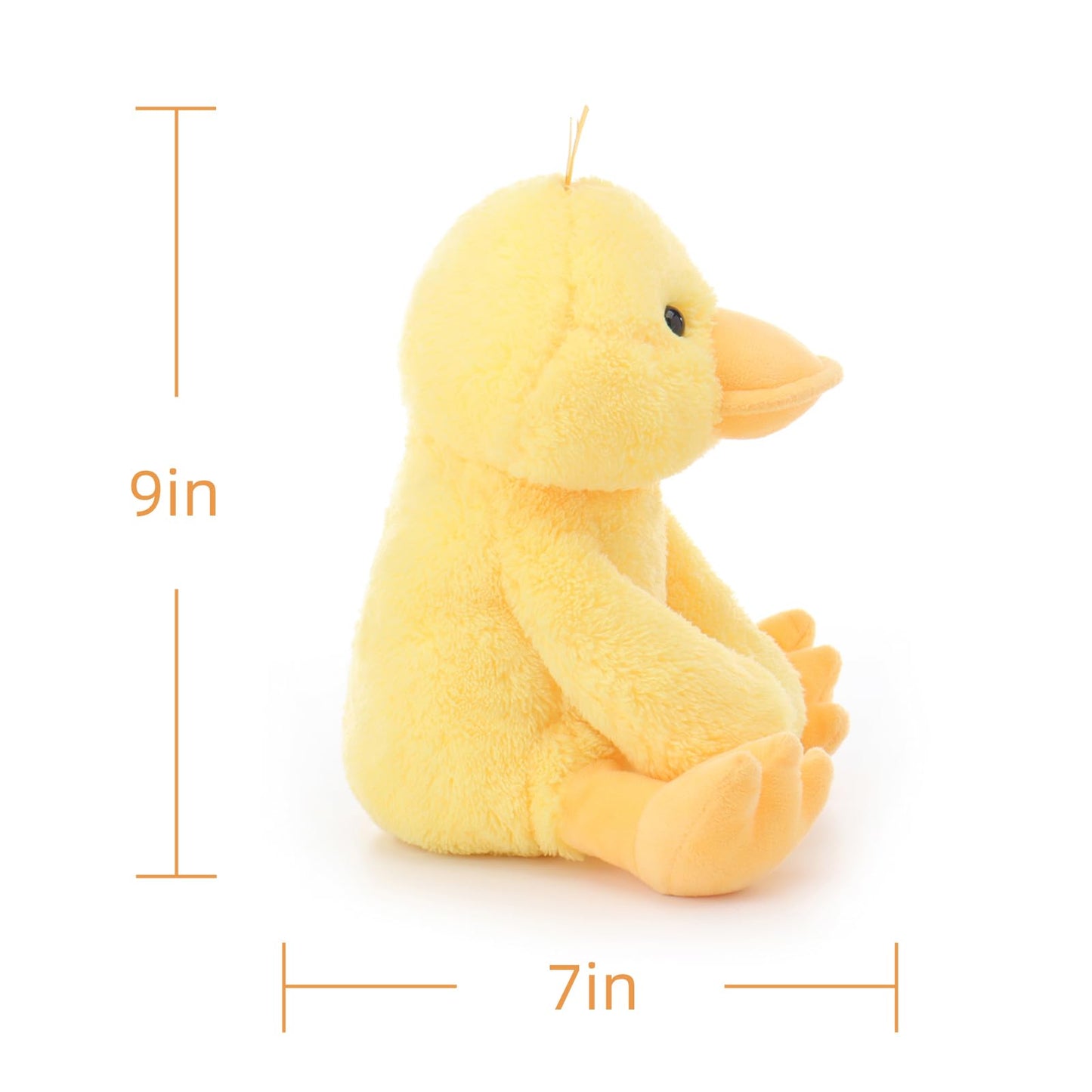 Apricot Lamb Toys Plush Velvet Duck Stuffed Animal Soft Cuddly Perfect for Child (Velvet Duck, 9 Inches)