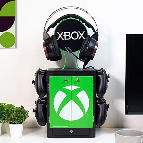 Numskull Games official Xbox gaming locker with storage for game discs, featuring a black and Xbox-themed design.