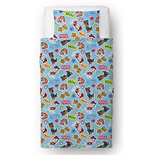 Paw Patrol Official Single Childs Duvet Cover Set | Pupster Design Reversible 2 Sided Bedding Including Matching Pillow Case | Brands Single Bed Set