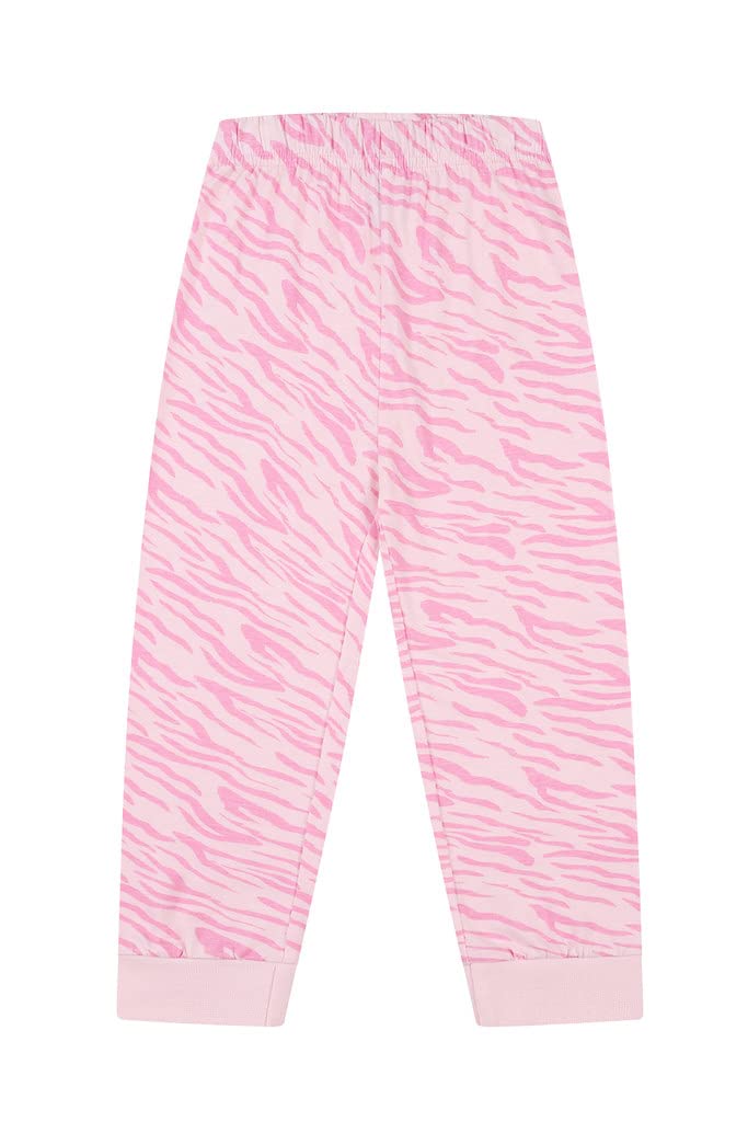 Barbie girls' long pink pyjama set featuring playful designs for ages 3-4 years, soft fabric, and comfortable fit.