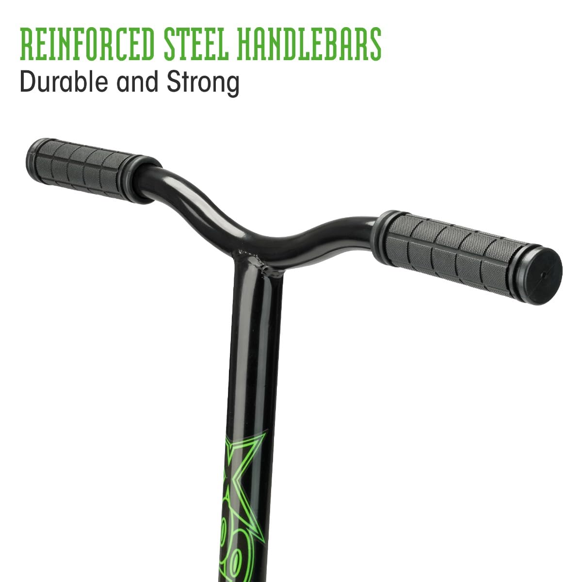 Xootz Shred 2.0 Stunt Scooter - Adult & Kids Kick Scooter, Lightweight 360° Stunts, Beginner to Intermediate, Steel T-Bar & Grip Tape Deck, Ages 5+, Multiple Designs, Green