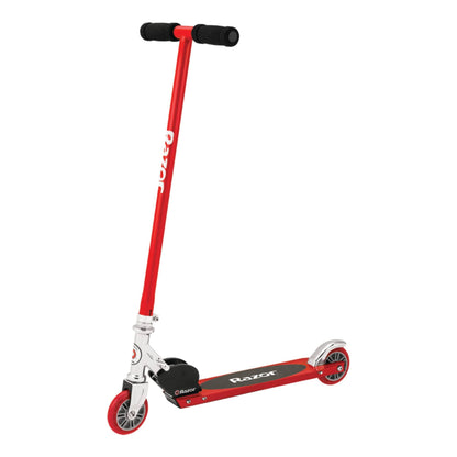 Red Razor S Real Steel Kick Scooter with a sleek design and sturdy frame, positioned on a smooth surface.