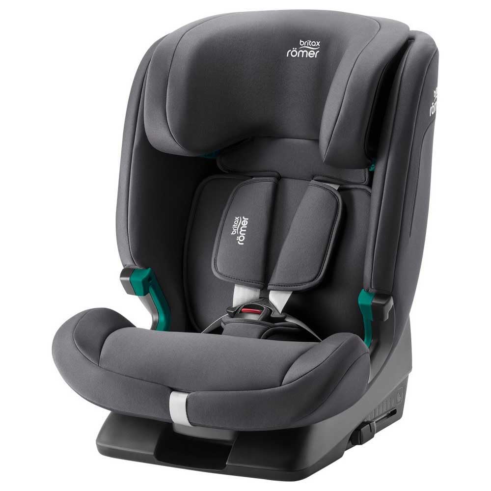 Britax Römer EVOLVAFIX car seat in midnight grey with ISOFIX, suitable for children 76-150 cm, from 15 months to 12 years
